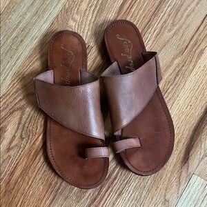 Free People Brown Leather Sandals